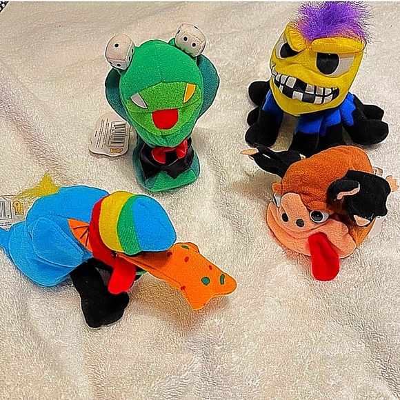 Vintage 1997 Meanies Plush. Entire series 1. Including the Lucky Bunny Rabbit. - Picture 10 of 15